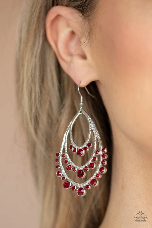 Break Out In TIERS - Red earrings (Vintage)