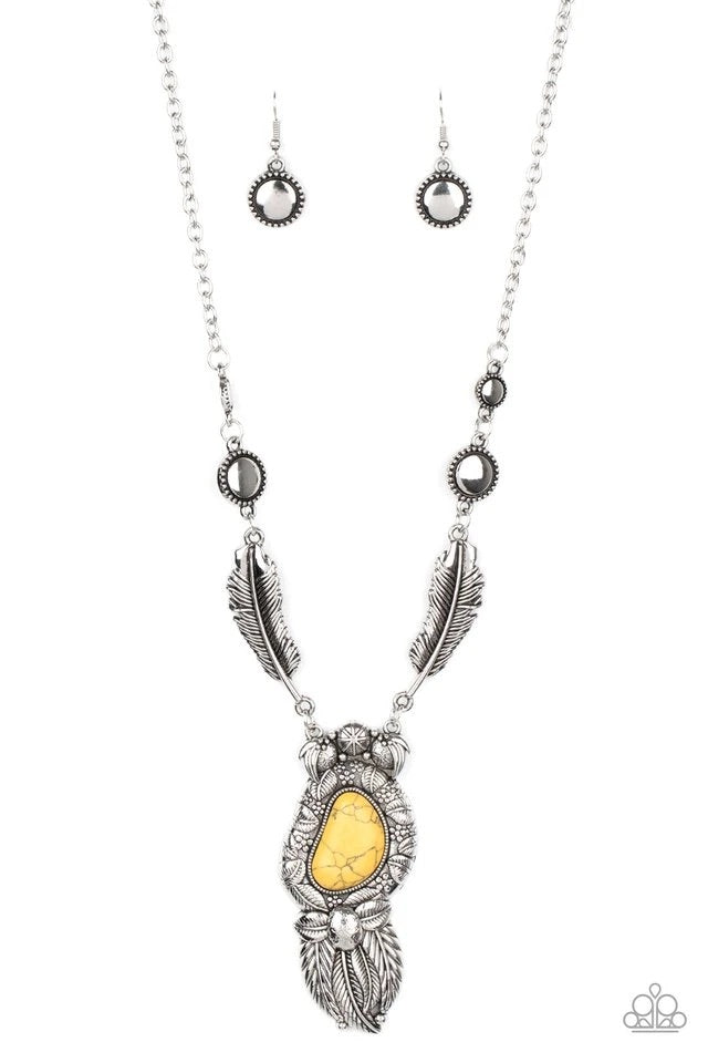 Ruler of The Roost - Yellow Vintage- Necklace