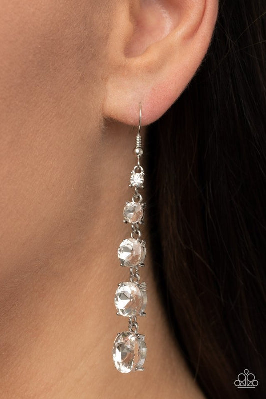 Red Carpet Charmer - White ♥ Earrings