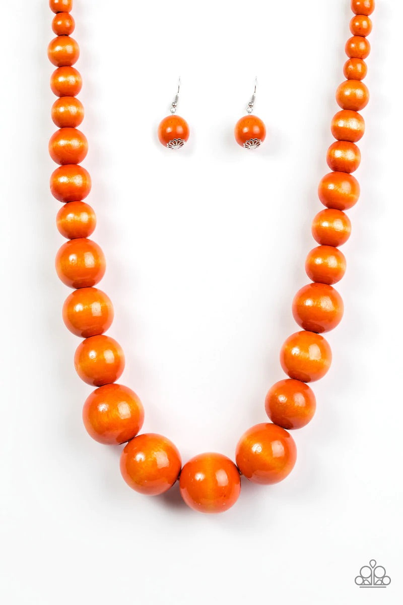 effortlessly everglades orange necklace