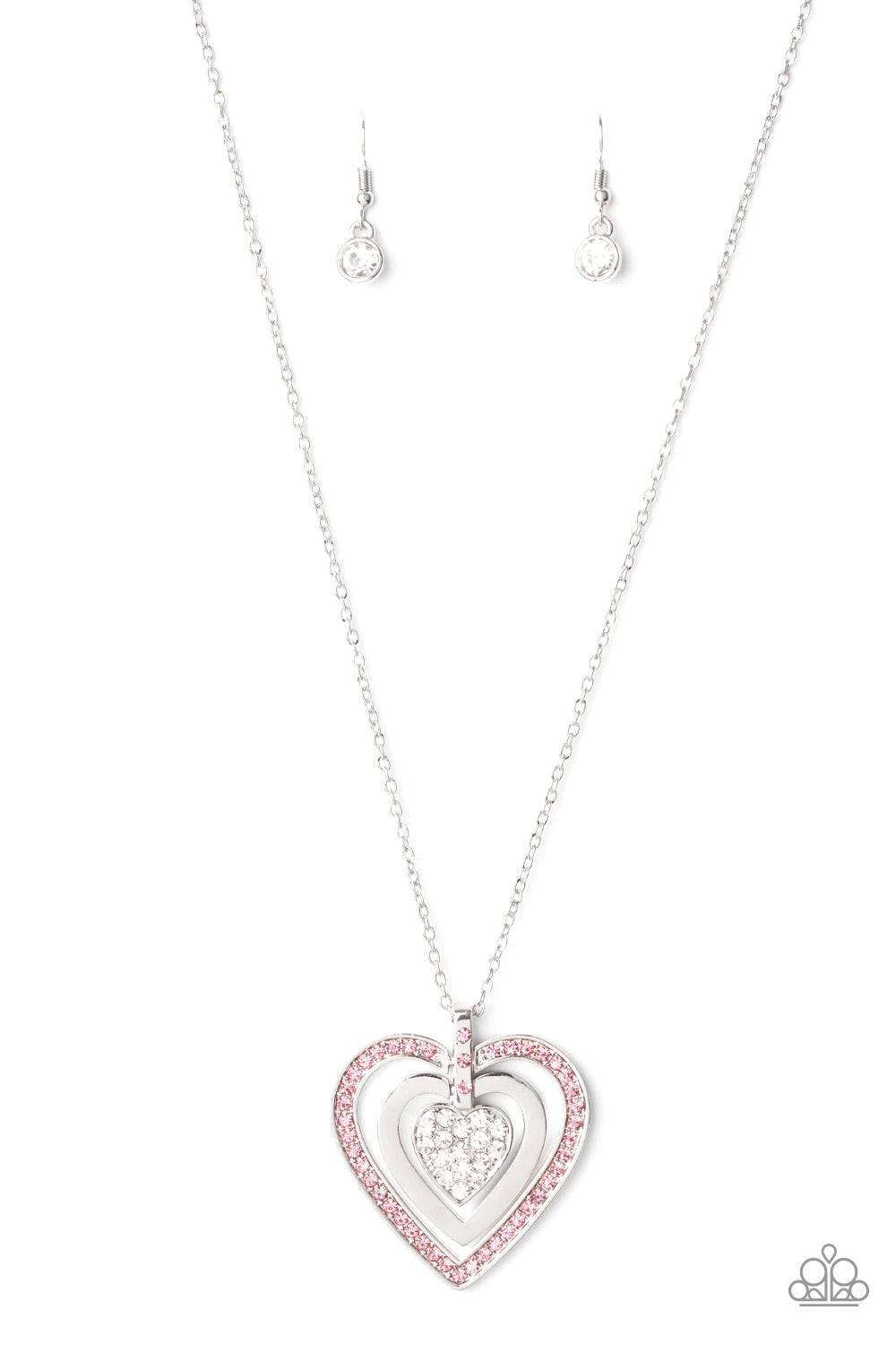 Bless Your Heart - Pink Necklace