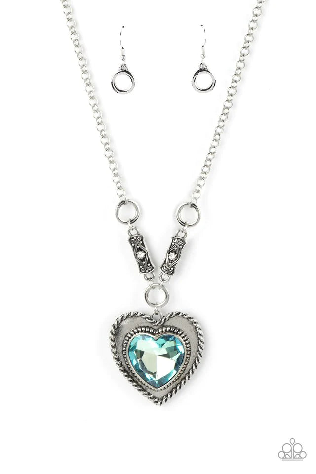 Necklace ~ Heart Full of Fabulous - Blue