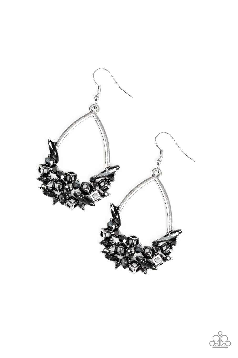 Crash Landing - silver earrings