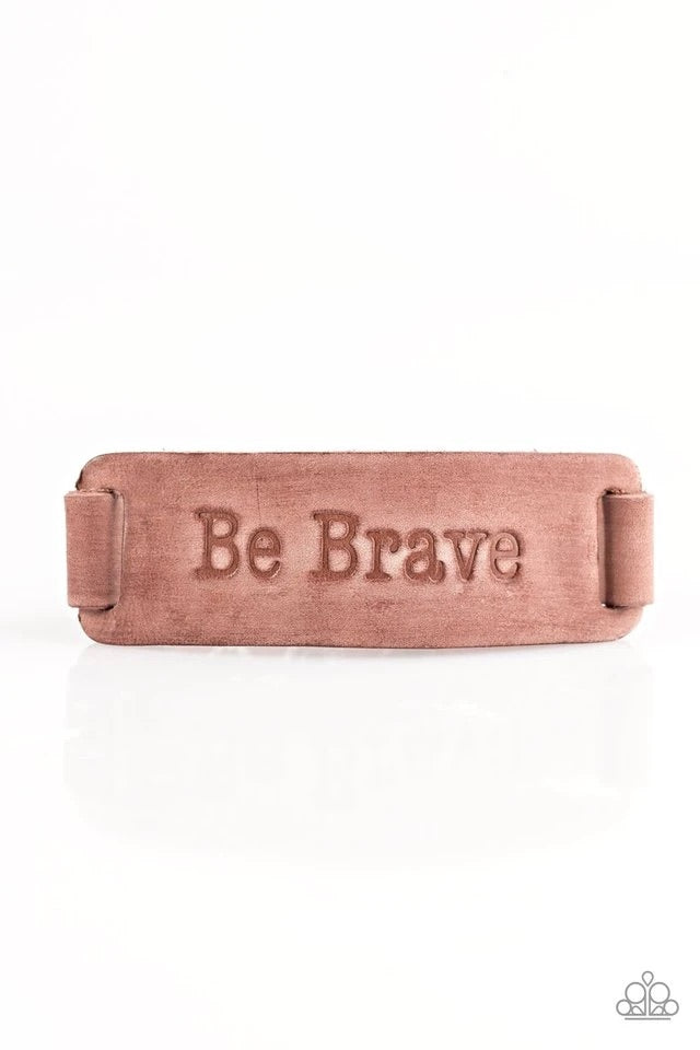 Put On A Brave Face - Brown Urban Bracelet