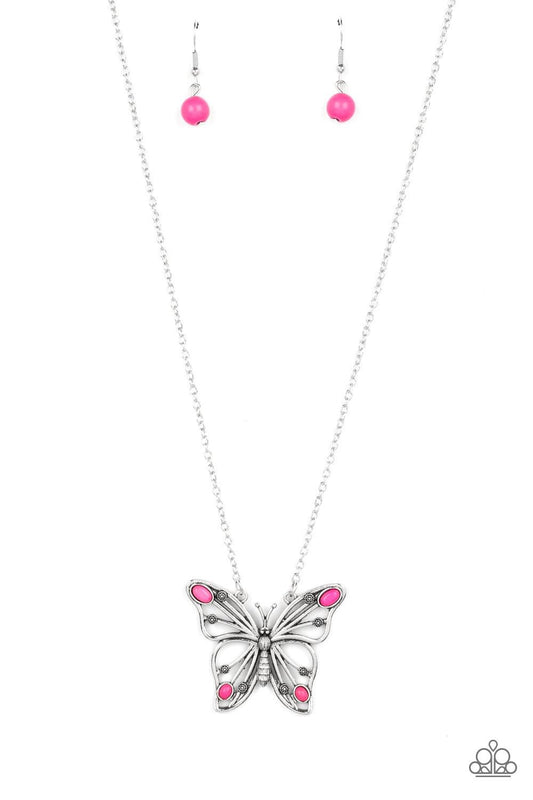 Badlands Butterfly-Pink necklace