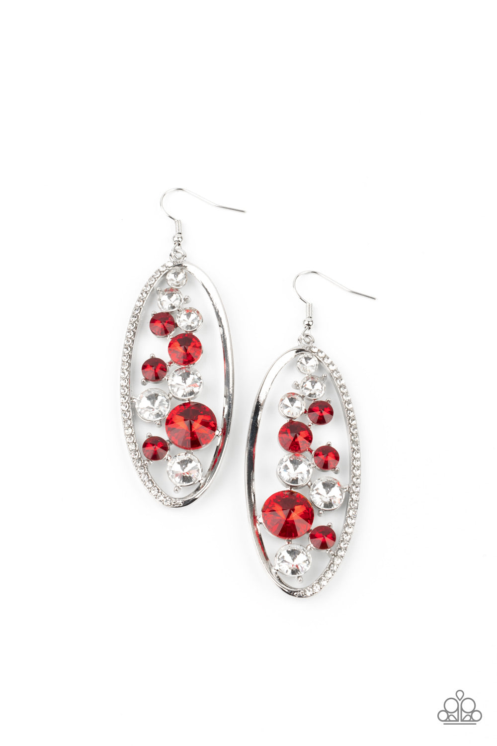 Rock Candy Bubbly - Red earrings