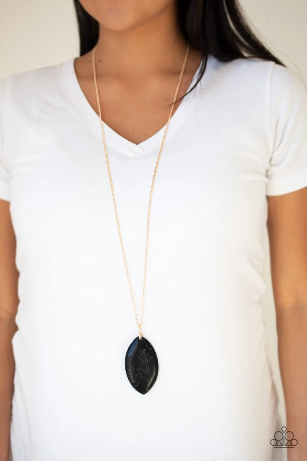 Santa Fe Simplicity - black necklace