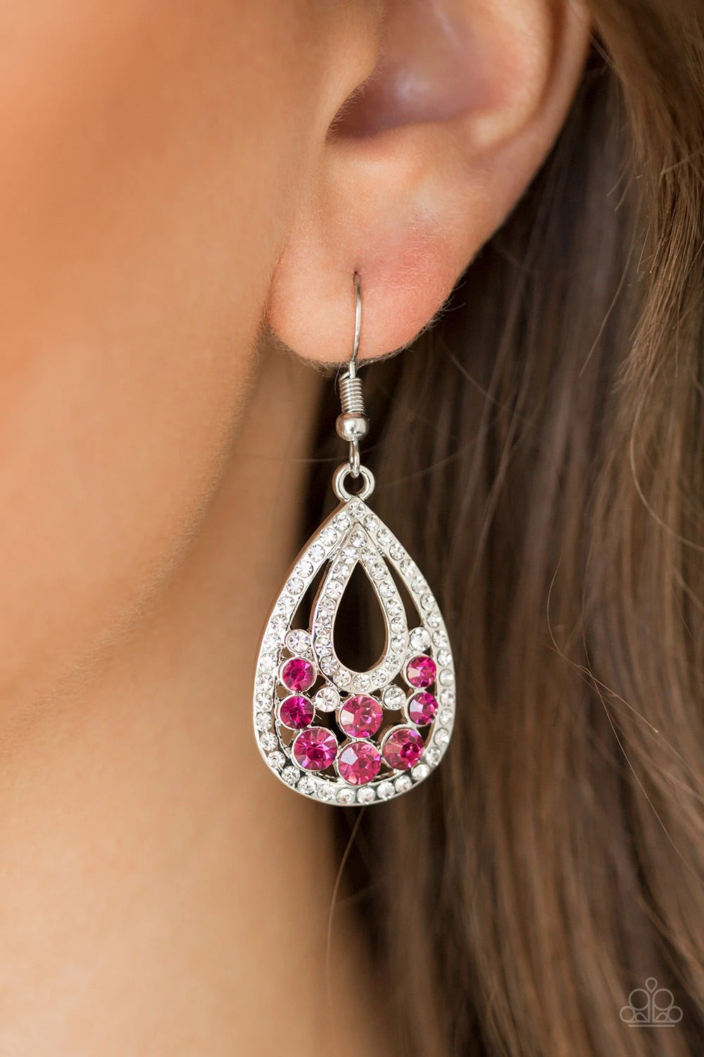 Sparkling Stardom - Pink - Earrings (Vintage)