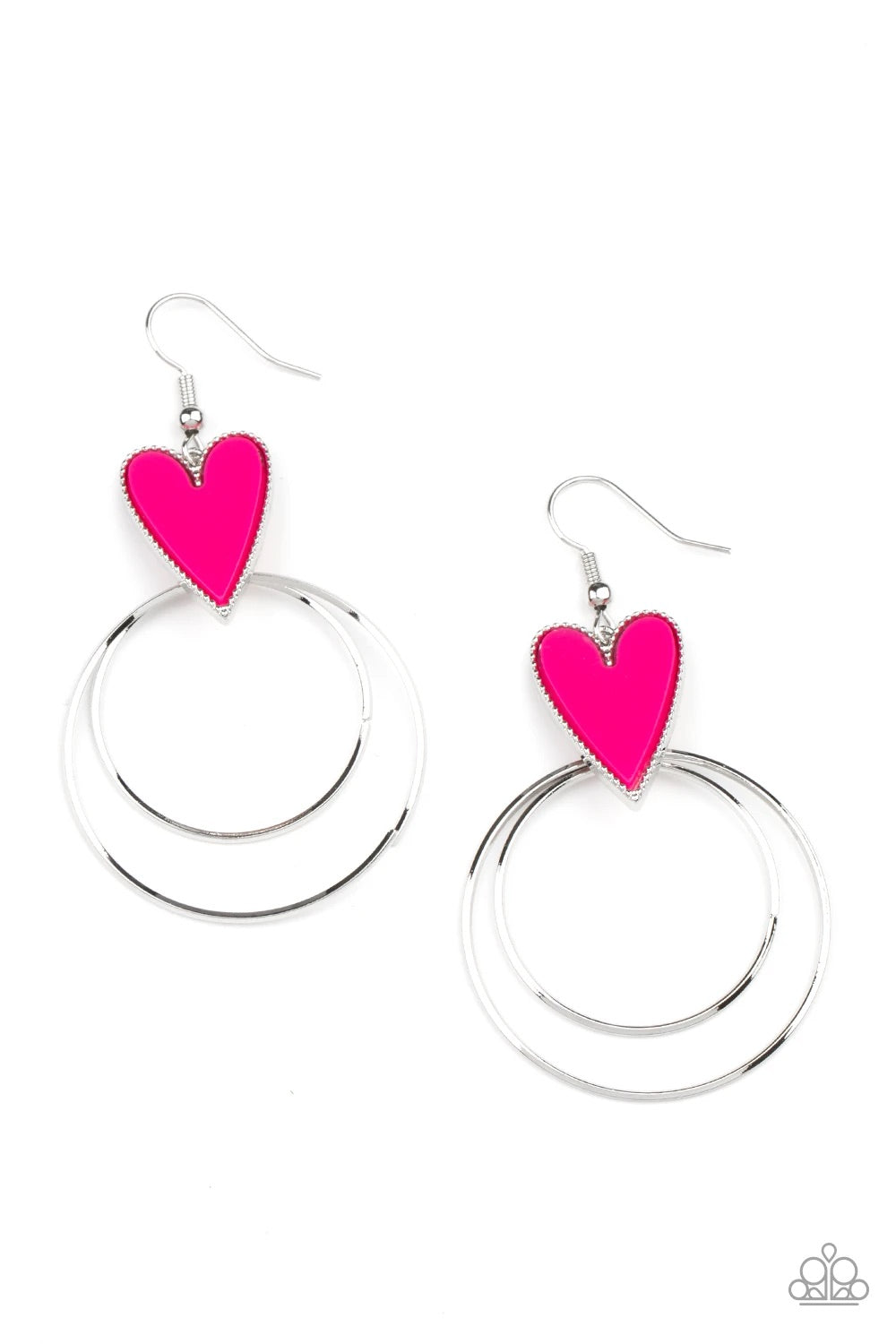 HAPPILY EVER HEARTS - PINK EARRINGS