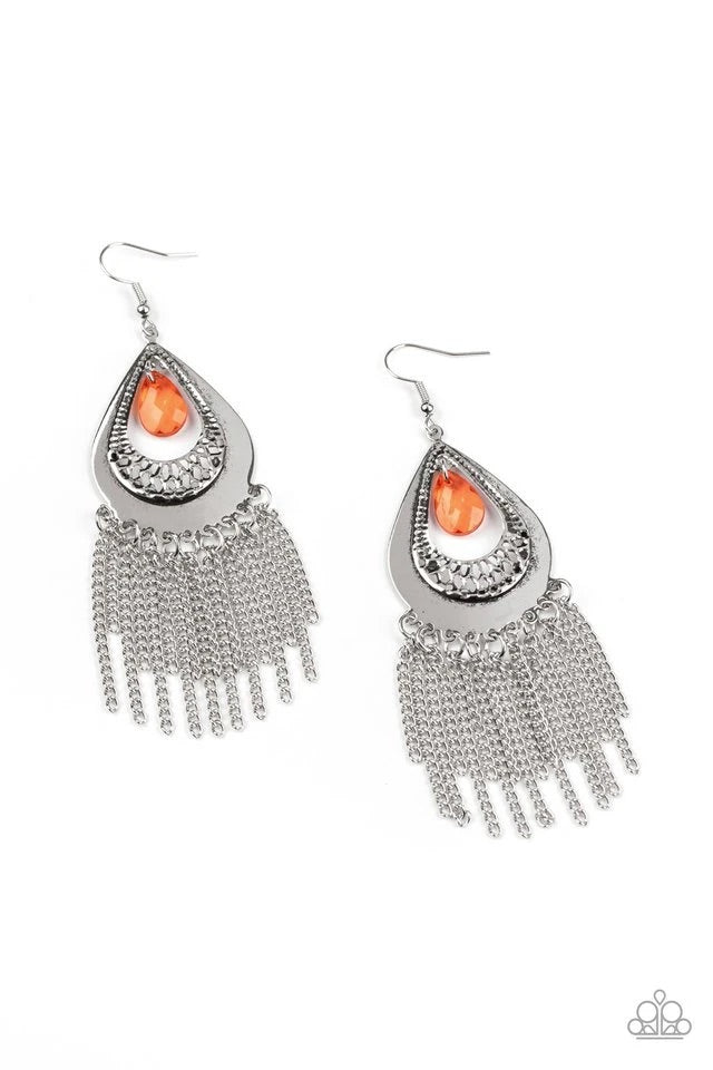 Earring ~ Scattered Storms - Orange