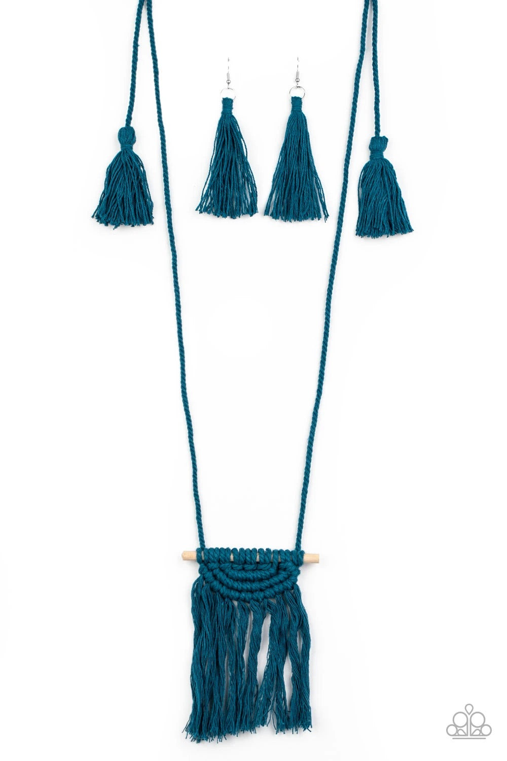 Between You and MACRAME - blue -  necklace