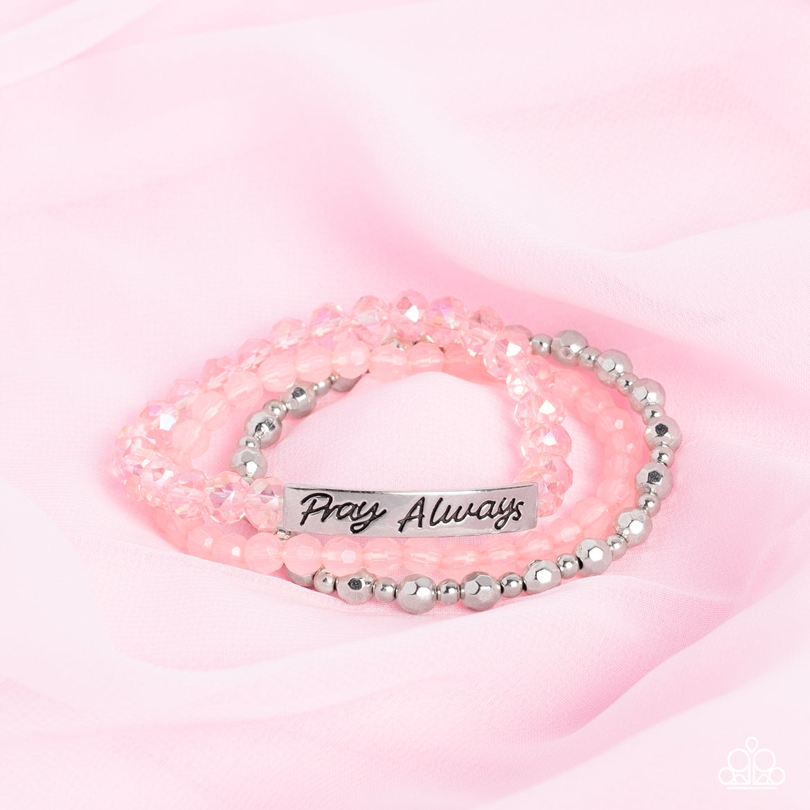 Pray Always pink bracelet